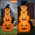 thumbnail image 4 of Gymax Citrouilles d'Halloween Gonflables de 8 Pi Empilables Décoration des Fêtes avec Lumières DEL Intégrées, 4 of 10