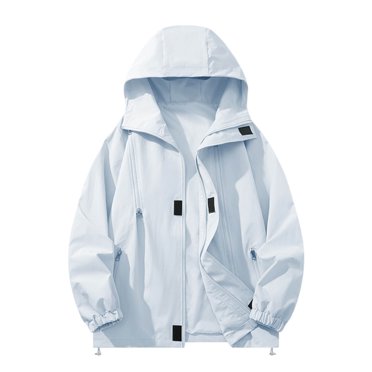 hotojiny Men's Jackets Fall Winter Lightweight Windbreaker Casual Coat Stylish Full Zip Warm Hoodies Outwear Big and Tall