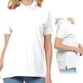 thumbnail image 1 of Basico Polos Blancs à Col pour Femmes 100 % Coton Manches Courtes Polos de Golf pour Femmes et Adolescentes, 1 of 6
