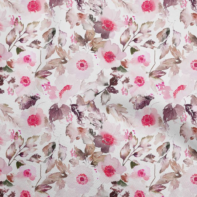 oneOone Cotton Poplin Pink Fabric Florals Craft Projects Decor Fabric Printed By The Yard 56 Inch Wide