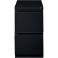thumbnail image 3 of Scranton & Co 20" 2-Drawer Metal Mobile Pedestal Filing Cabinet in Black, 3 of 6