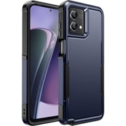 [PST] Motorola Moto G Play 2024 Hard Case, Dual Layers Heavy Duty Rubber Armor Bumper Hard Case Cover