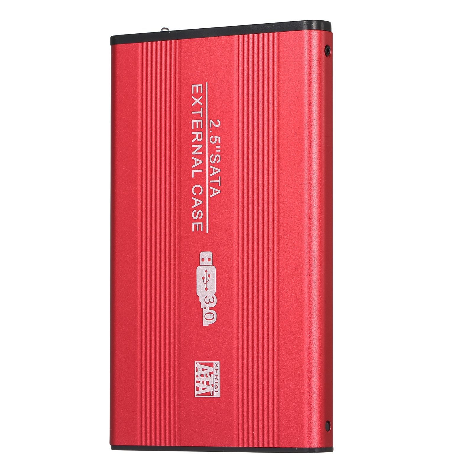 USB3.0 Portable Hard Disk Case 2.5 inch External SATA HDD/SSD Enclosure USB3.0 High-speed Transmission Aluminum Alloy Shell Red
