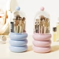thumbnail image 4 of 360- Rotating Vanity Organizer Clear Cosmetic Storage Makeup Brush Holder Stylish Bathroom Countertop Display, 4 of 6