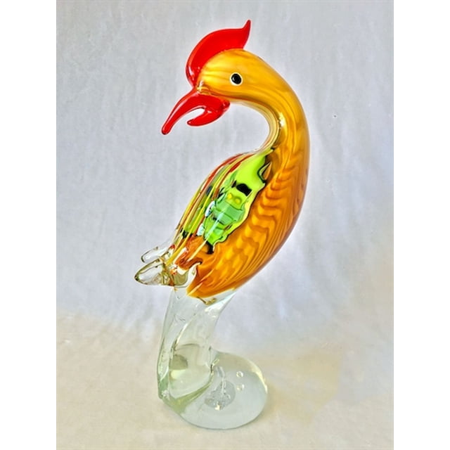 Yellow Hoopoe Figurine en Verre