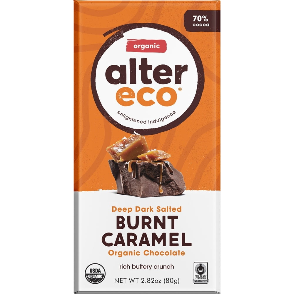 Alter Eco - Organic Dark Chocolate 70% Cacao Burnt Caramel - 2.82 oz.