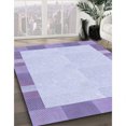 thumbnail image 3 of Ahgly Company Tapis d'Intérieur Lavable à la Machine, Carré, Transitionnel, Bleu Céleste, Tapis de Zone, 3 Pieds Carré, 3 of 7