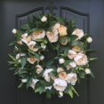 thumbnail image 3 of POINTERTECK Spring Peony Wreath Simulation Spring Wreath Flower Door Wall Hanging Home Decoration Mother‘s Day Easter Gate Fence Decoration Wreath Spring Gardening Decorations for Easter, 3 of 8