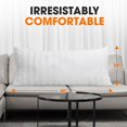 thumbnail image 4 of Cheer Collection Faux Fur Long Body Pillow - Accent Throw Pillow for Bed and Couch - Decorative Lumbar Pillow with Insert, White (18" x 40"), 4 of 4