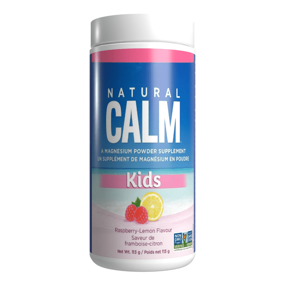 Natural Calm Kids Magnesium in Raspberry-Lemon | 113 g | No sugar, Preservatives, Additives or Artificial Sweeteners | Get Magnesium Naturally