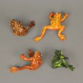 thumbnail image 4 of Set of 4 Hand-Painted Multicolor Frog Figurine Decorative Plant Pot Hangers - Whimsical Outdoor Garden Decorations for Pots and Planters - 4 Inches High, 4 of 5