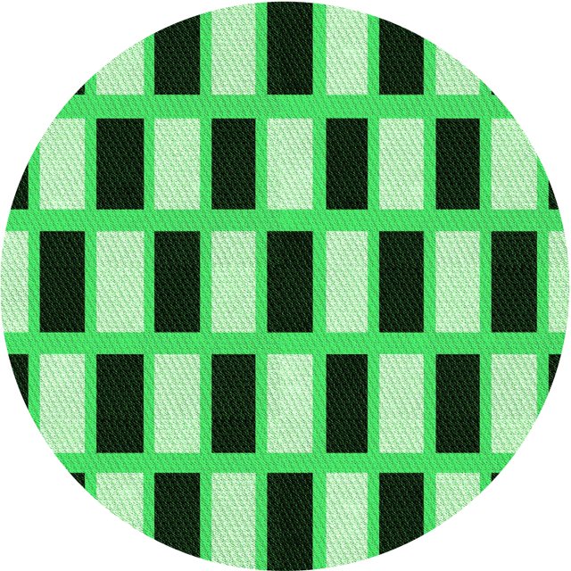 Ahgly Company Tapis d'Intérieur Rond Lavable en Machine Vert Transitionnel, 8 Pieds Rond