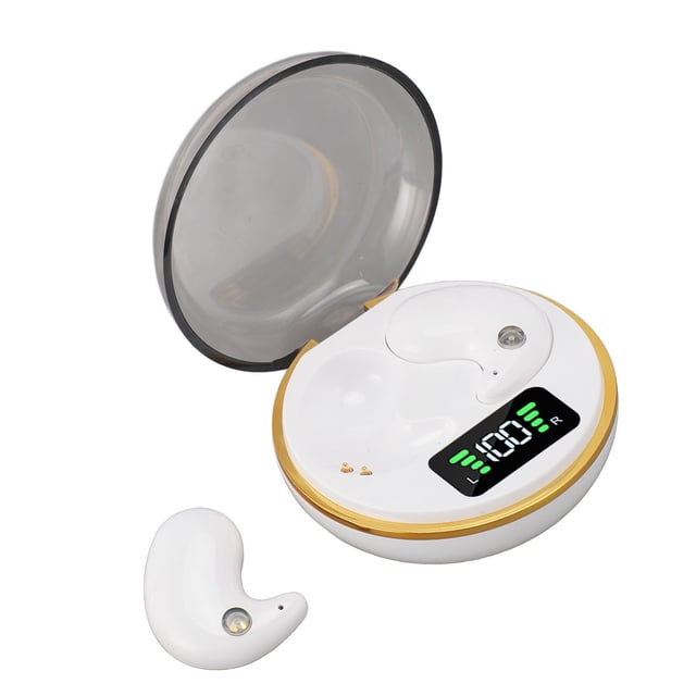 Sleep Headphones with Digital Display Charging Case for Side Sleepers, Bluetooths Earbuds Built in Battery, Wirelessly Earphones for Sleep Work Workout