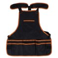 thumbnail image 1 of Apron, Adjustable Tear Resistant Oxford Cloth Work Apron, For Carpenters Electricians Orange Edge, 1 of 8