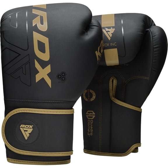 RDX Gants de Boxe Sparring, Mitaine d'Entraînement KARA Patent, MMA, Doré, 8 Oz
