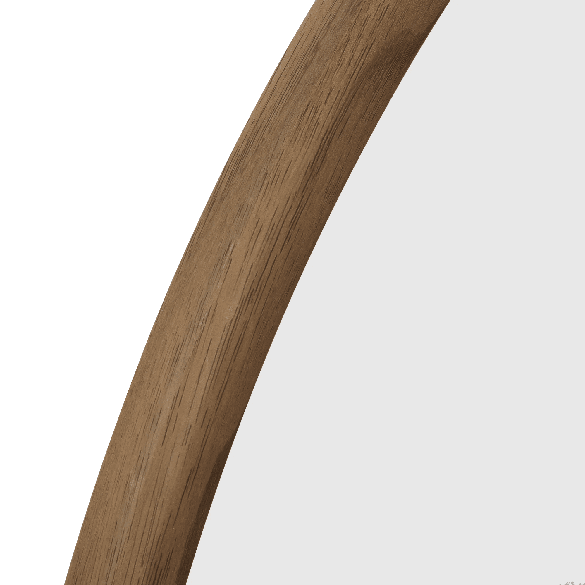 Bouclair Walnut Wood Organic Shaped Wall Mirror Accent Living Room Entryway Bedroom Display