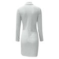 thumbnail image 4 of CEHVOM Women Casual Slim Solid Color Long Sleeve Buttocks Draw Back Dress, 4 of 5