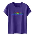 thumbnail image 3 of RKSTN T-Shirts Fierté Femmes T-Shirts Graphiques Arcs-en-Ciel T-Shirts LGBT T-Shirts Décontractés Col Rond Manches Courtes Hauts, 3 of 3