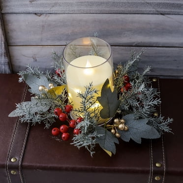 Wmqpnns New Trending New Christmas Decorations Candle Candlestick Wreath Tabletop Decoration Props Table Bottle Decoration Todays Deals Clearance Sale