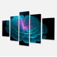 thumbnail image 2 of Fond Fractal Floral Abstrait Bleu - Art Mural Floral Très Grand, 2 of 3