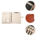 thumbnail image 3 of PU Leather Notebook Binder Loose Leaf Ring Binder Personal Planner Folder, 3 of 8