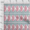thumbnail image 1 of oneOone Cotton Flex Fabric Peacock Block Printed Craft Fabric BTY 40 Inch Wide, 1 of 4