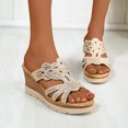 thumbnail image 5 of Latrodar Sandales de Douche pour Femmes Rétro Souples Tendance Sandales à Enfiler pour Femmes Été Sandales à Strass Brillantes Sandales à Plateforme Talons Chaussures de Douche Sandales de Plage à Enfiler Sandales d'Extérieur Respirantes à Enfiler, 5 of 5