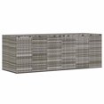 thumbnail image 4 of vidaXL Garden Cushion Box PE Rattan 291x100.5x104 cm Grey, 4 of 4