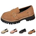 thumbnail image 2 of XIMIN Mocassins à Plateforme pour Femmes à Enfiler Confortables en Suède Mary Jane Bout Rond Uniforme Robe Église École Chaussures pour la Marche Mode Couleur Unie Décontracté Quotidien, 2 of 8