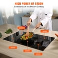 thumbnail image 3 of VEVOR Electric Cooktop, 5 Burners, 36'' Induction Stove Top, Built-in Magnetic Cooktop 9200W, 9 Heating Level Multifunctional Burner, LED Touch Screen w/ Child Lock & Over-Temperature Protection, 3 of 9