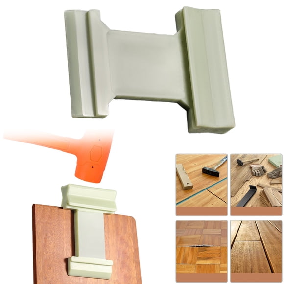 Souwang Outils de Plancher Stratifié 4 en 1, Outil d'Installation de Panneau Composite de Plancher de Bois Stratifié, Bloc de Taraudage d'Installation de Plancher de Bois (Grand) (Fente Inclinée, Fente pour Ardillon en U, Fente en V, Fente en L) Vert Gazon