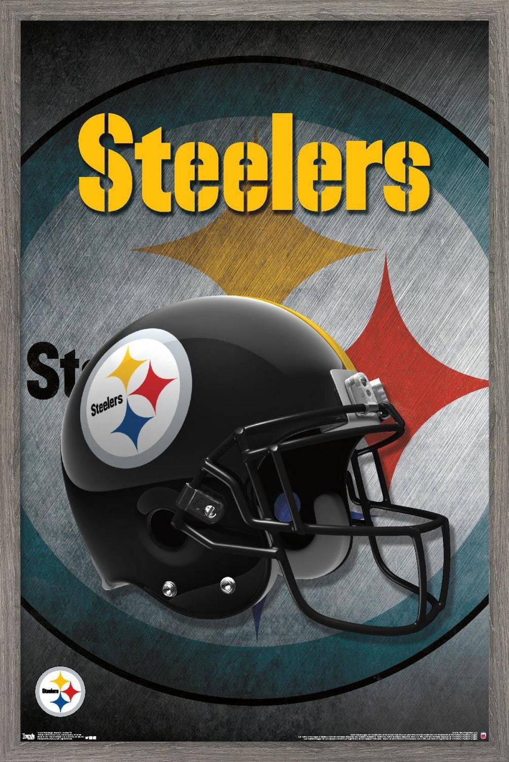 NFL Pittsburgh Steelers - Helmet 16 Wall Poster, 22.375" x 34"