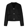 thumbnail image 4 of FAIWAD Women's Cardigan Sweater with Pockets Long Sleeve Button Down Open Front Lightweight Knit Sweater, 4 of 6