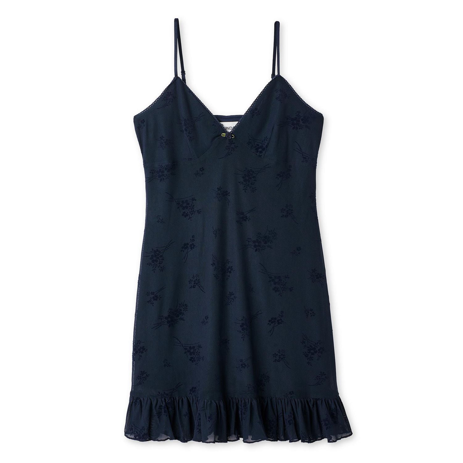 No Boundaries Women's Flocked Dress