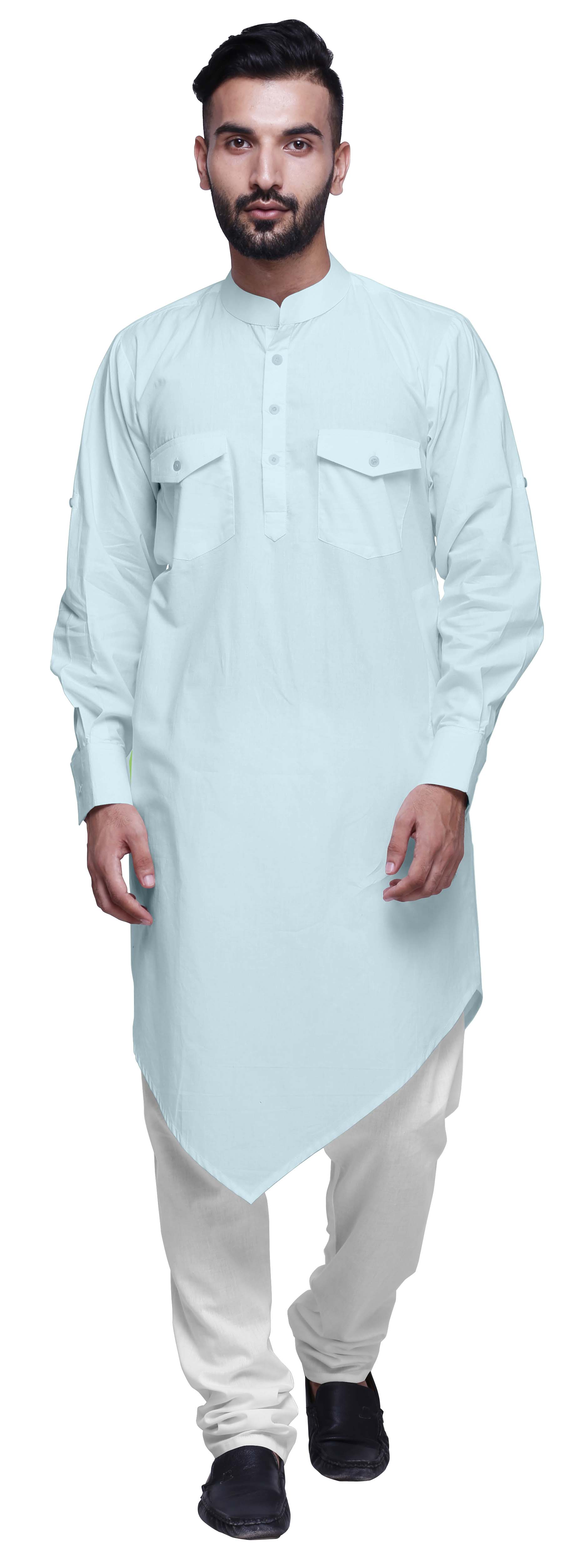 Atasi Cotton Long Kurta For Men Full Sleeve Indian Kurta Party Festive Wear