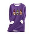 thumbnail image 2 of Hauts Mignons pour Femmes Mode Décontractée Manches Longues Blouses et Chemises Col Rond Hauts d'Entraînement Manches Longues pour Femmes en Liquidation, 2 of 3