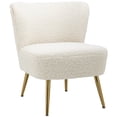 thumbnail image 1 of HOMCOM Accent Chair Side Chair for Living Room with Legs White, 1 of 10