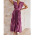 thumbnail image 3 of Robes d'Été pour Femmes 2023 Robes pour Femmes Liquidation Robe Élégante pour Femmes à Col en V Ample Sans Manches à Fermeture Éclair Sans Manches Dos Nu, 3 of 7