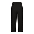thumbnail image 4 of Diufon Cotton Linen Womens Pants Solid Color Lounge Pants High Waist Drawstring Pants with Pockets, 4 of 5