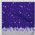 thumbnail image 3 of Soimoi Cotton Voile Fabric Cedar Tree & Snowflake Panel Printed Fabric 1 Yard 56 Inch Wide, 3 of 3