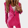 thumbnail image 1 of Pompotops Manteau Tailleur à Carreaux à Manches Longues Décontracté de Rue pour Femme, Mode Automne et Hiver, 1 of 8