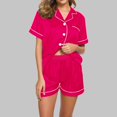 thumbnail image 2 of Besolor Pyjama d'Été pour Femme, Tenue de Nuit Décontractée à Manches Courtes, Chemise Boutonnée avec et Ensembles, Tenue de Détente, Pjs, 2 of 4