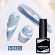 Dvkptbk nail extension Eye Gel Polish with Magnet 8.5ml Holographic Glitter Translucent Jelly Color Magnetic Nail Polish Salon DIY At Home