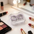 thumbnail image 1 of JASKFLY Contact Lens Case Portable Travel Lens Storage Box Compact Holders for Daily and Travel Use Colored Contact Lens Case All in One Portable Storage and Care Companion in Purple, 1 of 8