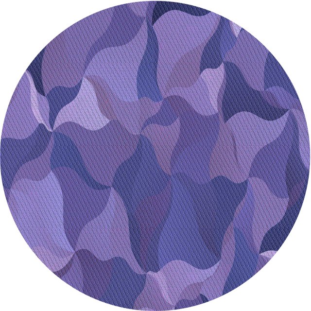Ahgly Company Tapis Rond Lavable en Machine Intérieur Transitionnel Violet Améthyste Violet, 7 Pieds Rond