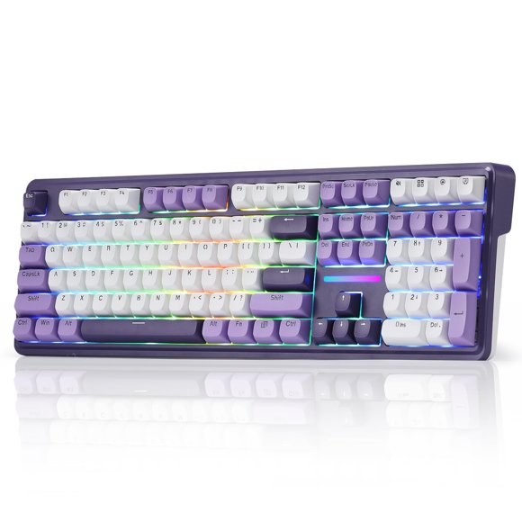 Redragon K745 PRO Wireless Gasket RGB Gaming Keyboard, 108 Keys Mechanical Keyboard w/Extra 4 Hotkeys, Hot-Swap South-Facing LED Socket, 5-Layer Nois