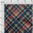 thumbnail image 1 of oneOone Cotton Poplin Fabric Tartan Check Printed Fabric 1 Yard 42 Inch Wide, 1 of 4