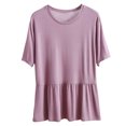 thumbnail image 1 of Birdeem Womens Round Neck Solid Color Short Sleeved Loose T-Shirt Short Sleeved Round Neck Top/Shirt, 1 of 12