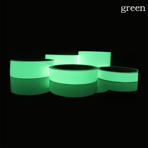 ZTTD 1 Roll Glow in The Dark Tape 0.4Inch x 3.3FT - High Visibility Reflective Tape, Waterproof Adhesive Glow Tape for Stairs, Steps, Halloween DIY, Bikes, Cars, Safety Signs