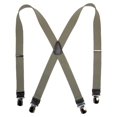 thumbnail image 1 of CTM®  Elastic Anti Slip Pin Clip Suspenders with Leather Drop Tabs (Men's), 1 of 1